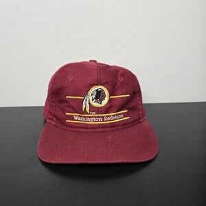 Vintage Washington Redskins Hat Cap Mens Snap Back Red Logo NFL Football 90s